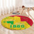 Mali Map Round Carpet Heart-Inspired Design with National Flag Colors