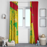 Mali Map Window Curtain Heart-Inspired Design with National Flag Colors