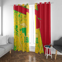 Mali Map Window Curtain Heart-Inspired Design with National Flag Colors