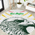 Mali Vulture Round Carpet Sporty Style with National Flag Colors