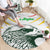 Mali Vulture Round Carpet Sporty Style with National Flag Colors