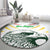 Mali Vulture Round Carpet Sporty Style with National Flag Colors