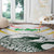 Mali Vulture Round Carpet Sporty Style with National Flag Colors