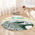 Mali Vulture Round Carpet Sporty Style with National Flag Colors