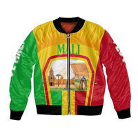 Mali Landmarks Bomber Jacket Cultural Patterns & Famous Tourist Destinations