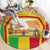 Mali Landmarks Round Carpet Cultural Patterns & Famous Tourist Destinations