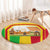 Mali Landmarks Round Carpet Cultural Patterns & Famous Tourist Destinations