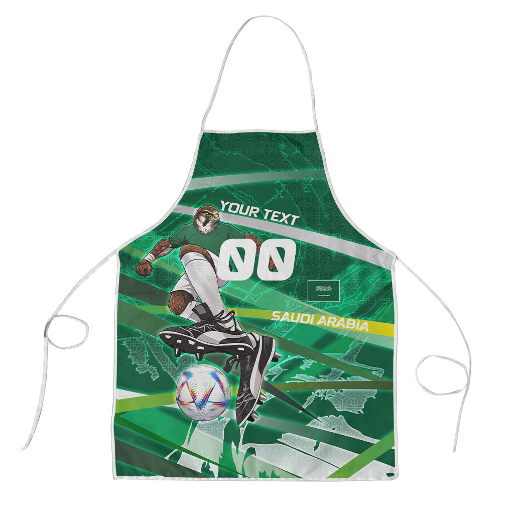 Personalized Saudi Arabia Football Apron Green Falcon National Pride Mascot