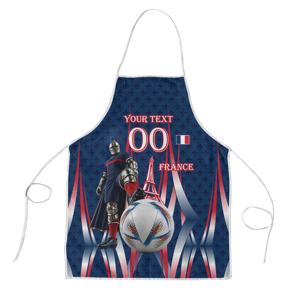 Personalized France Football Knight Apron Medieval Knight Soccer Concept With Eiffel Tower