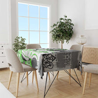 Street Style Graffiti Tablecloth with Smoking Monkey and Neon Green - Wonder Print Shop