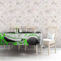 Street Style Graffiti Tablecloth with Smoking Monkey and Neon Green - Wonder Print Shop