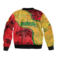 Senegal Bomber Jacket with Baobab Tree and African Tribal Pattern Design - Wonder Print Shop