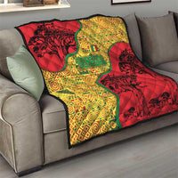 Senegal Quilt with Baobab Tree and African Tribal Pattern Design - Wonder Print Shop