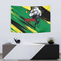Senegal Tapestry with Bold Eagle Graphic and Brushstroke Flag Colors Design - Wonder Print Shop