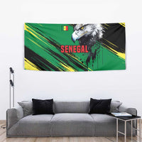 Senegal Tapestry with Bold Eagle Graphic and Brushstroke Flag Colors Design - Wonder Print Shop