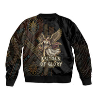 Nike Goddess Bomber Jacket Ancient Greece Laurel Wreath And Greek Key