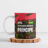Principe Autonomous Region Ceramic Mug with Parrot Cacao and 1995 Flag Design - Wonder Print Shop