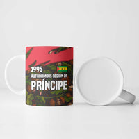 Principe Autonomous Region Ceramic Mug with Parrot Cacao and 1995 Flag Design - Wonder Print Shop