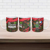 Principe Autonomous Region Ceramic Mug with Parrot Cacao and 1995 Flag Design - Wonder Print Shop