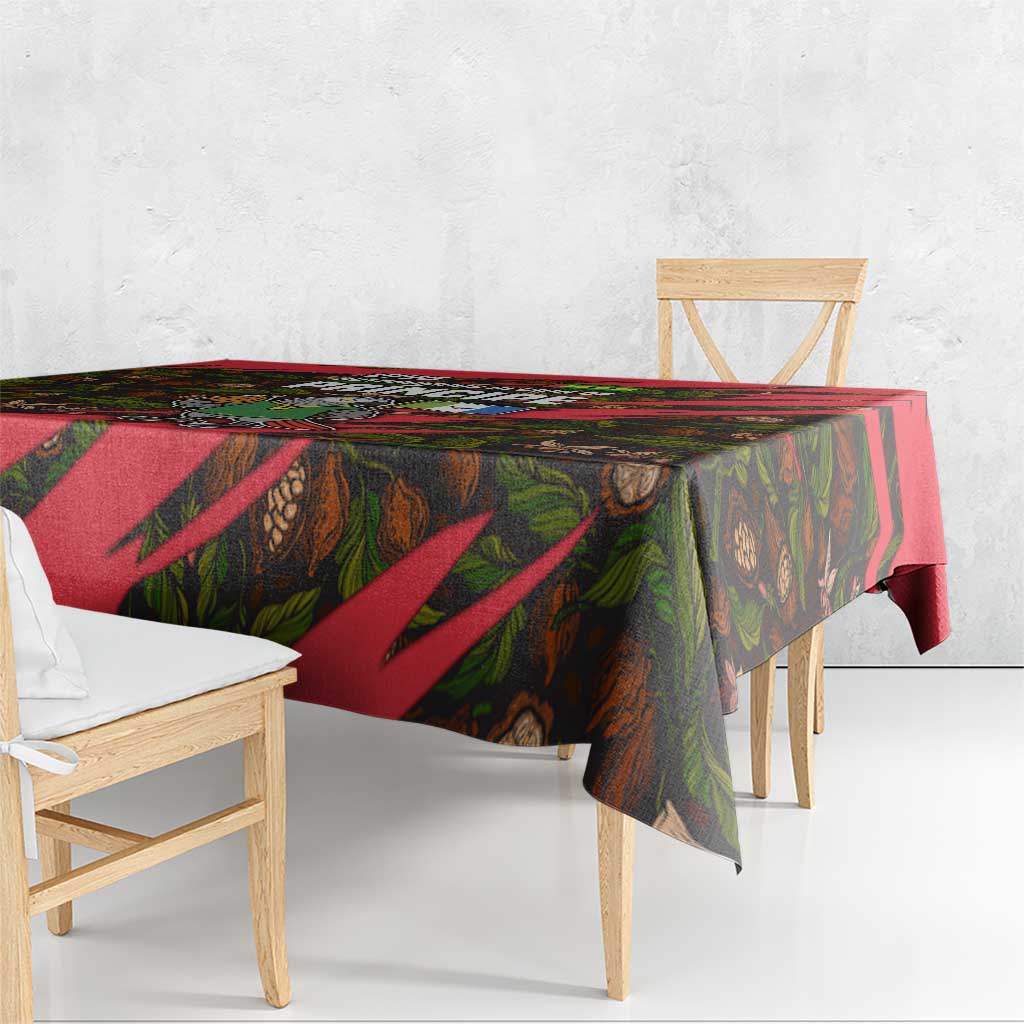 Principe Autonomous Region Tablecloth with Parrot Cacao and 1995 Flag Design - Wonder Print Shop