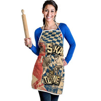 Ska 2 Tone Apron Big Ben Dance Two Tone Blue Checkerboard - Wonder Print Shop