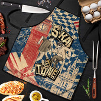 Ska 2 Tone Apron Big Ben Dance Two Tone Blue Checkerboard - Wonder Print Shop