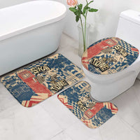 Ska 2 Tone Bathroom Set Big Ben Dance Two Tone Blue Checkerboard - Wonder Print Shop