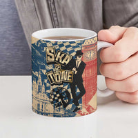 Ska 2 Tone Ceramic Mug Big Ben Dance Two Tone Blue Checkerboard - Wonder Print Shop