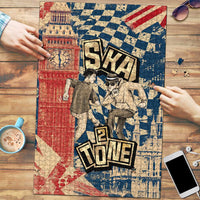 Ska 2 Tone Puzzle Big Ben Dance Two Tone Blue Checkerboard - Wonder Print Shop