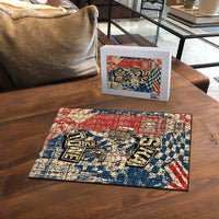 Ska 2 Tone Puzzle Big Ben Dance Two Tone Blue Checkerboard - Wonder Print Shop