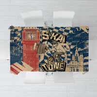 Ska 2 Tone Tablecloth Big Ben Dance Two Tone Blue Checkerboard - Wonder Print Shop
