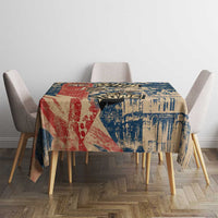 Ska 2 Tone Tablecloth Big Ben Dance Two Tone Blue Checkerboard - Wonder Print Shop