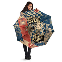Ska 2 Tone Umbrella Big Ben Dance Two Tone Blue Checkerboard - Wonder Print Shop