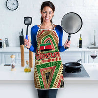 Darfur Sudan Apron with Red Green Beige Tribal Pattern - Wonder Print Shop