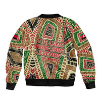Darfur Sudan Bomber Jacket with Red Green Beige Tribal Pattern - Wonder Print Shop