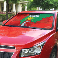 Darfur Sudan Auto Sun Shade with Red Green Yellow Crescent Star - Wonder Print Shop
