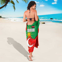 Darfur Sudan Sarong with Red Green Yellow Crescent Star - Wonder Print Shop
