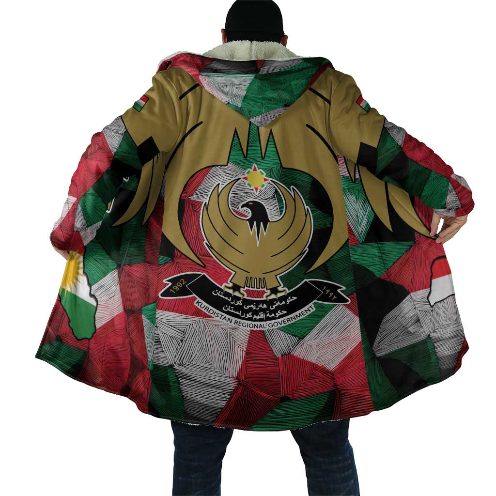 Kurdistan Region Iraq Cloak Eagle Emblem Red Green Black - Wonder Print Shop