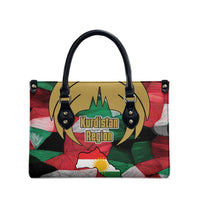 Kurdistan Region Iraq Leather Bag Eagle Emblem Red Green Black - Wonder Print Shop