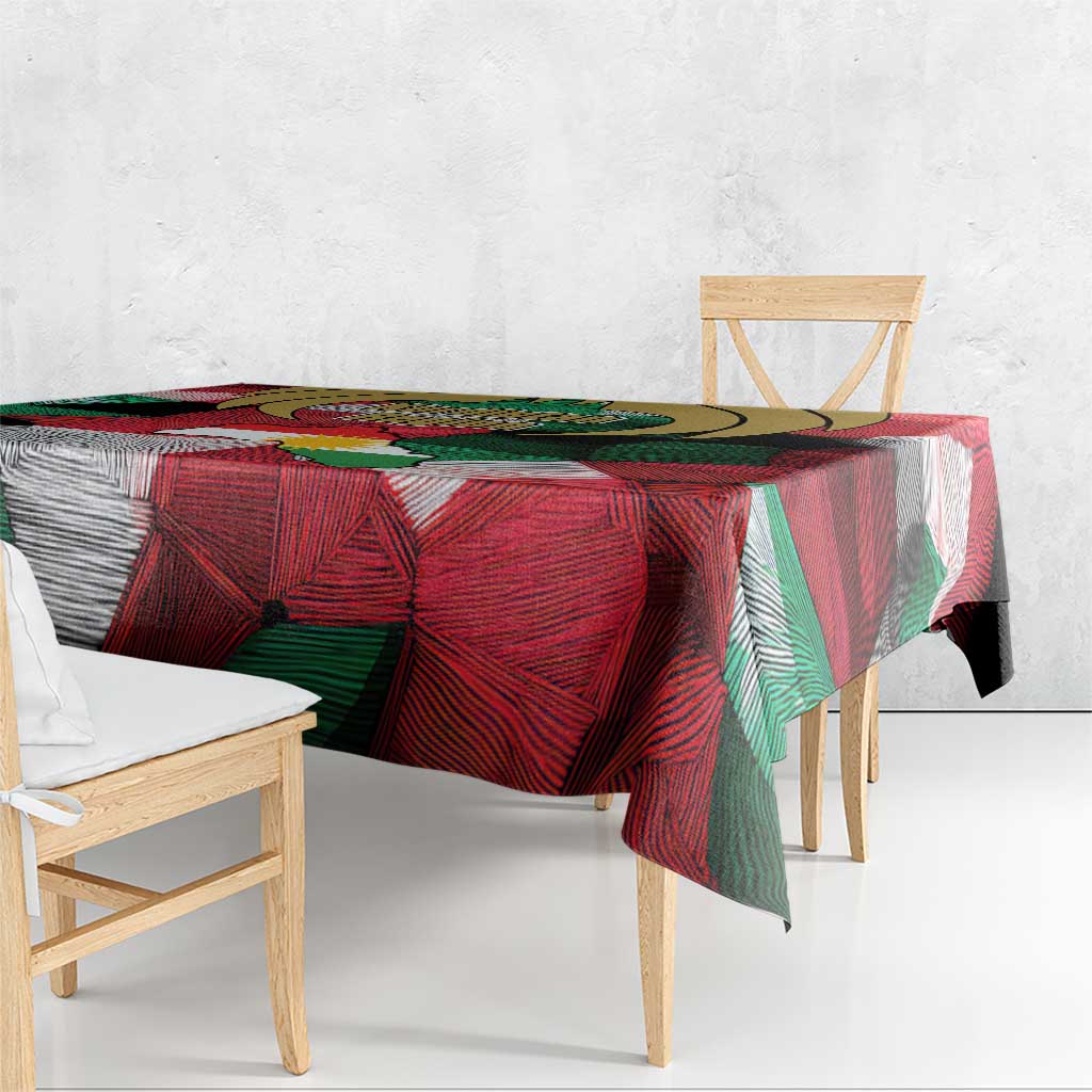 Kurdistan Region Iraq Tablecloth Eagle Emblem Red Green Black - Wonder Print Shop