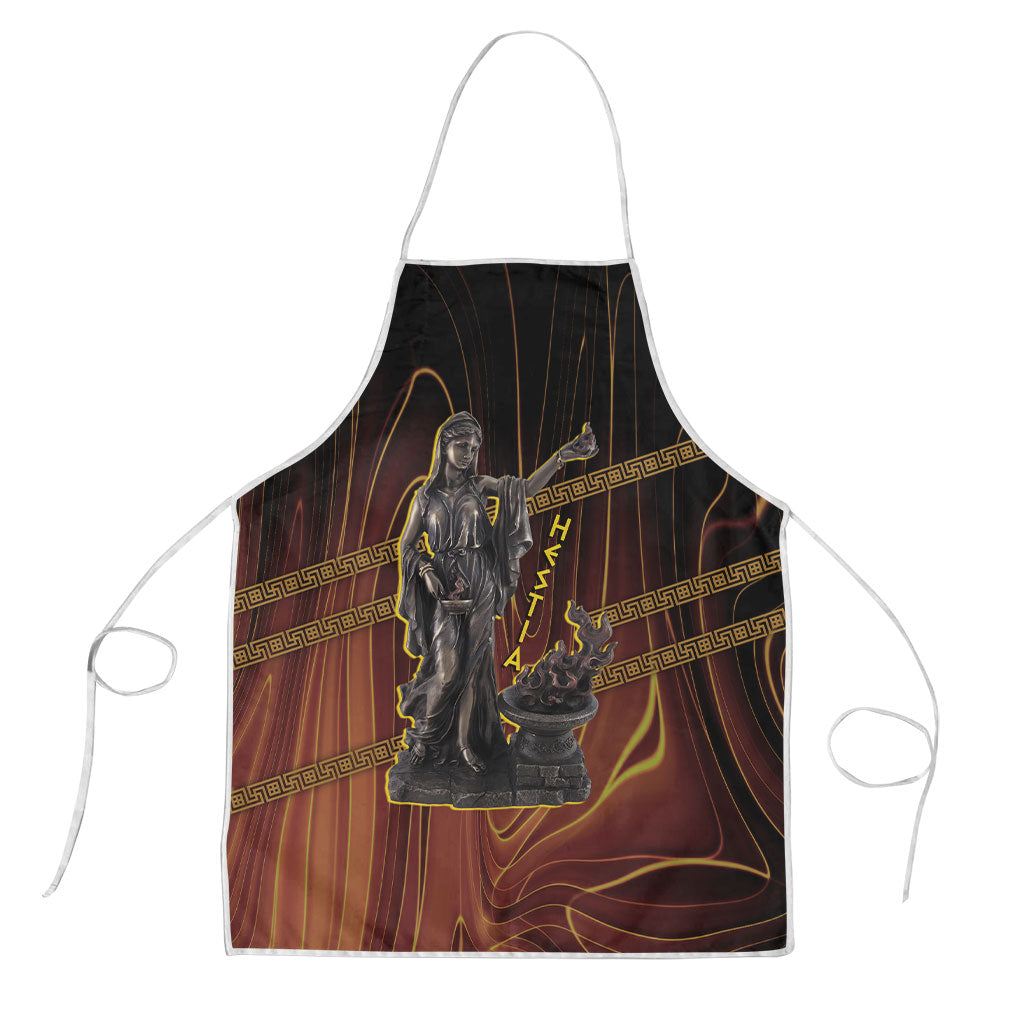Hestia Greek Goddess Apron Ancient Mythology Hearth Fire Bronze Statue Art