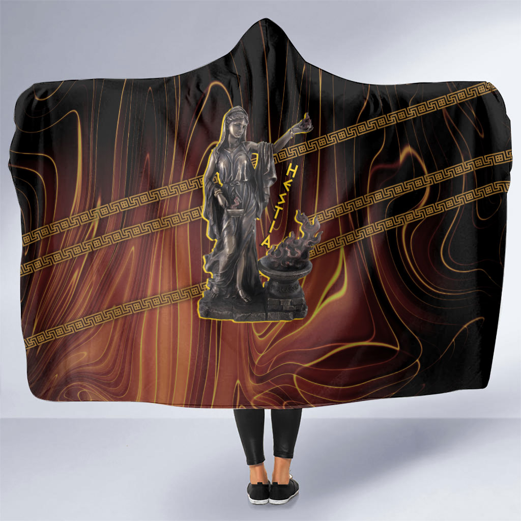 Hestia Greek Goddess Hooded Blanket Ancient Mythology Hearth Fire Bronze Statue Art