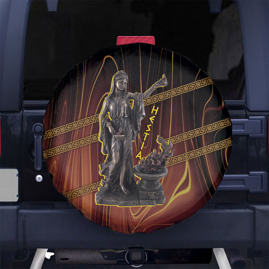 Hestia Greek Goddess Spare Tire Cover Ancient Mythology Hearth Fire Bronze Statue Art