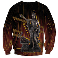 Hestia Greek Goddess Sweatshirt Ancient Mythology Hearth Fire Bronze Statue Art