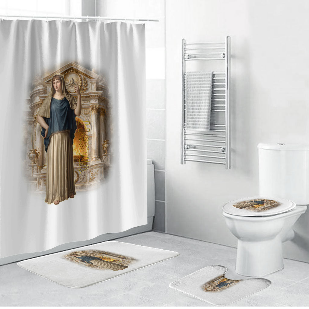 Hestia Greek Goddess Bathroom Set Ancient Mythology Hearth Fire Classical Temple Art
