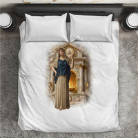 Hestia Greek Goddess Bedding Set Ancient Mythology Hearth Fire Classical Temple Art
