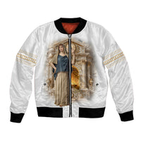 Hestia Greek Goddess Bomber Jacket Ancient Mythology Hearth Fire Classical Temple Art