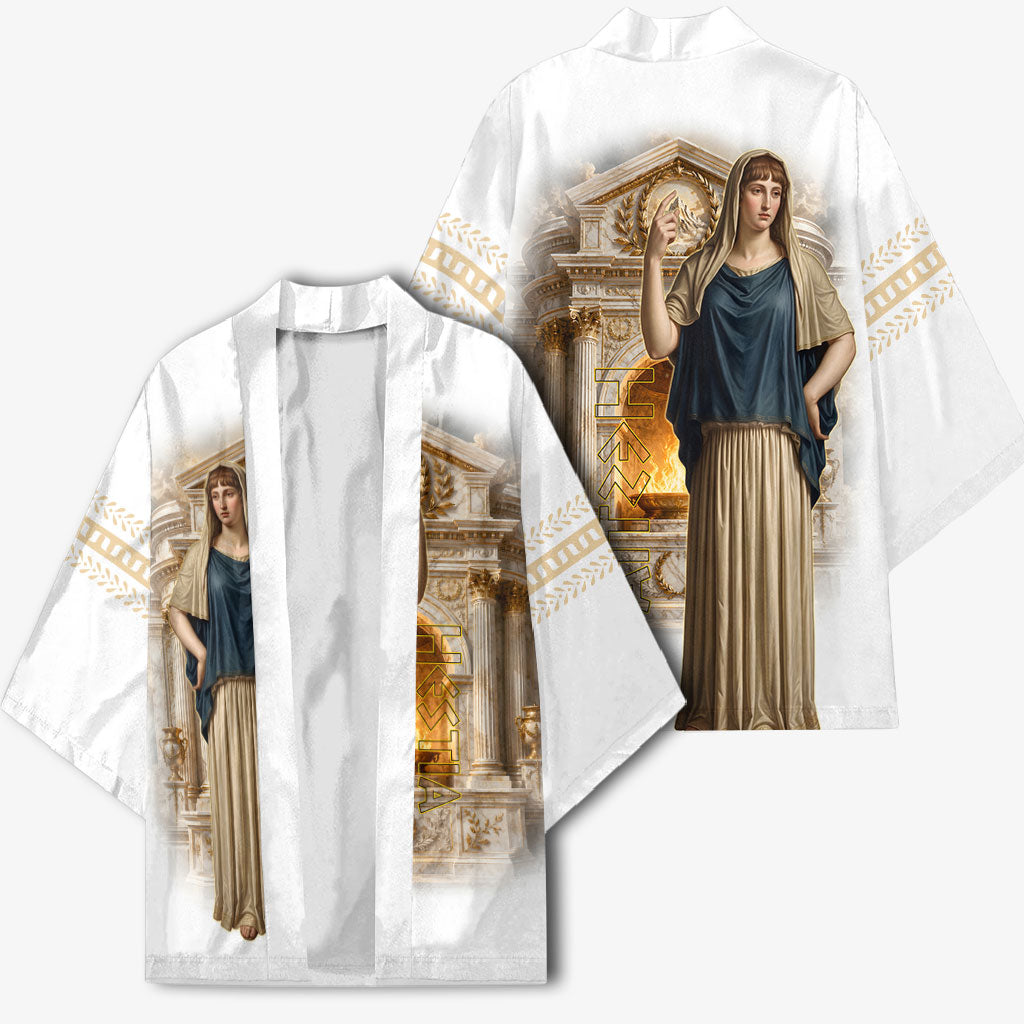 Hestia Greek Goddess Kimono Ancient Mythology Hearth Fire Classical Temple Art