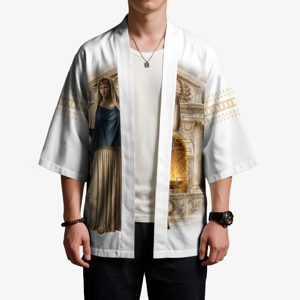 Hestia Greek Goddess Kimono Ancient Mythology Hearth Fire Classical Temple Art