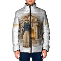 Hestia Greek Goddess Padded Jacket Ancient Mythology Hearth Fire Classical Temple Art